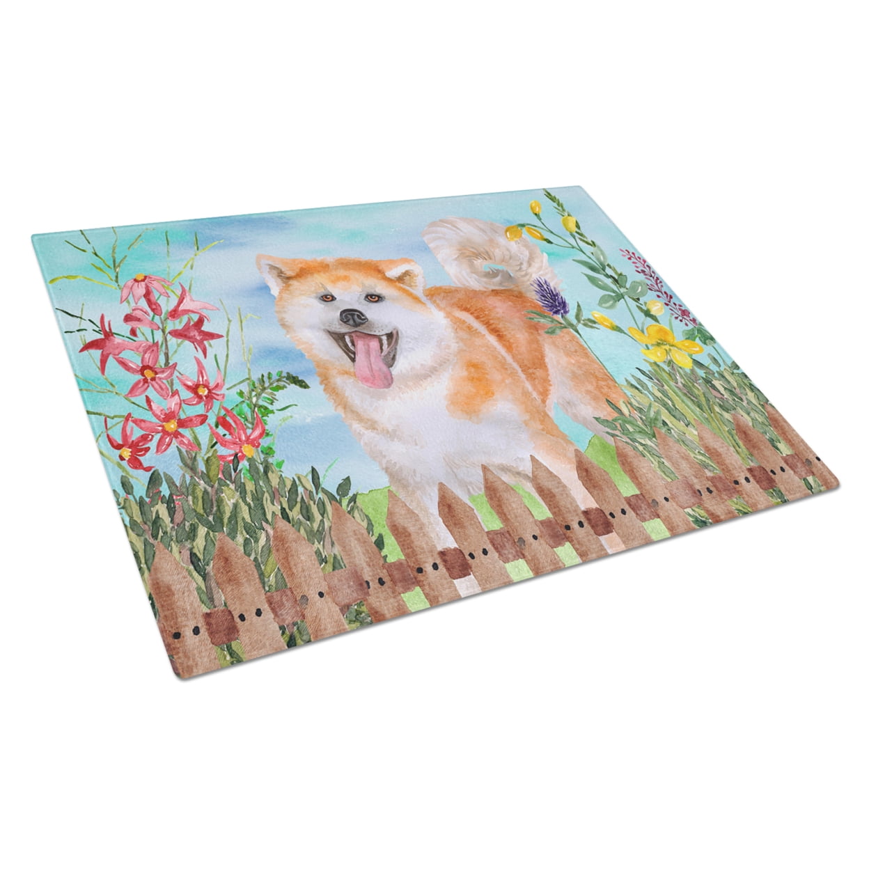 Akita Spring Glass Cutting Board, Large