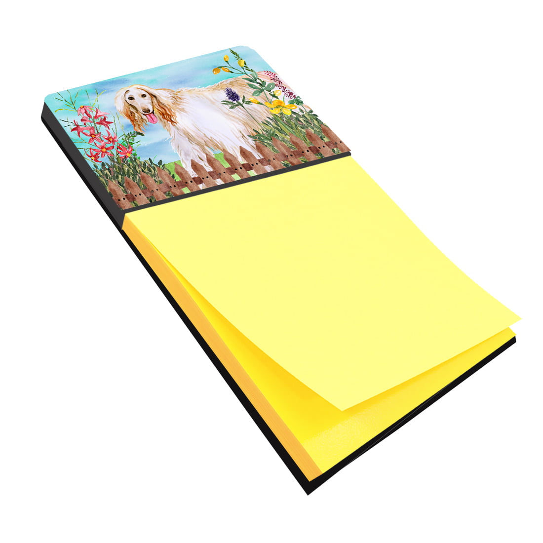 Afghan Hound Spring Sticky Note Holder