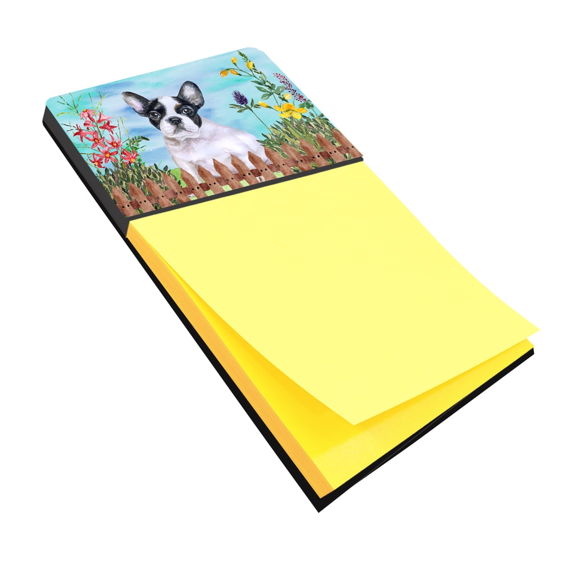 CK1272SN French Bulldog Black White Spring Sticky Note Holder