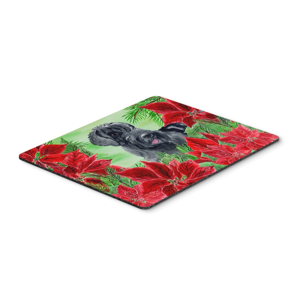 Giant Schnauzer Poinsettas Mouse Pad, Hot Pad or Trivet