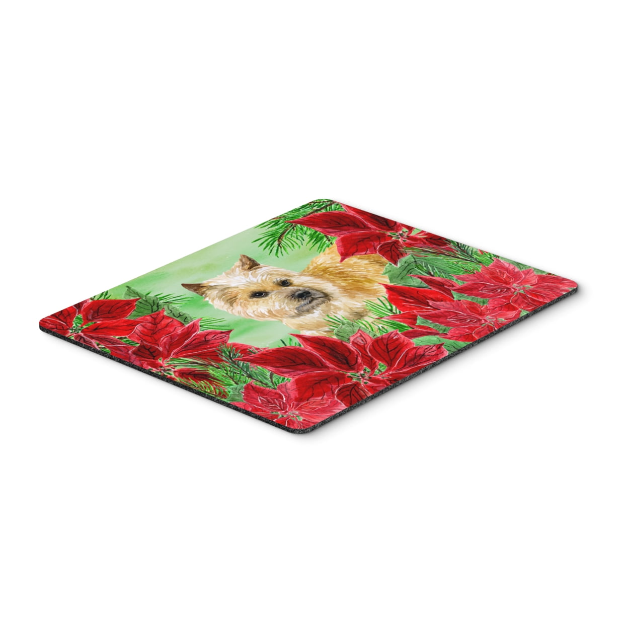 Cairn Terrier Poinsettas Mouse Pad, Hot Pad or Trivet