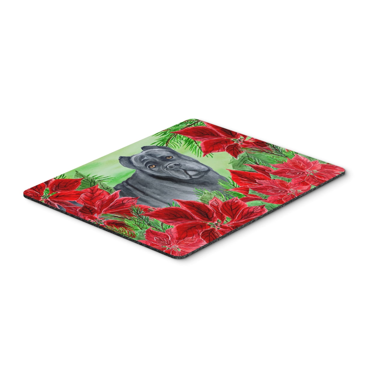 Cane Corso Poinsettas Mouse Pad, Hot Pad or Trivet