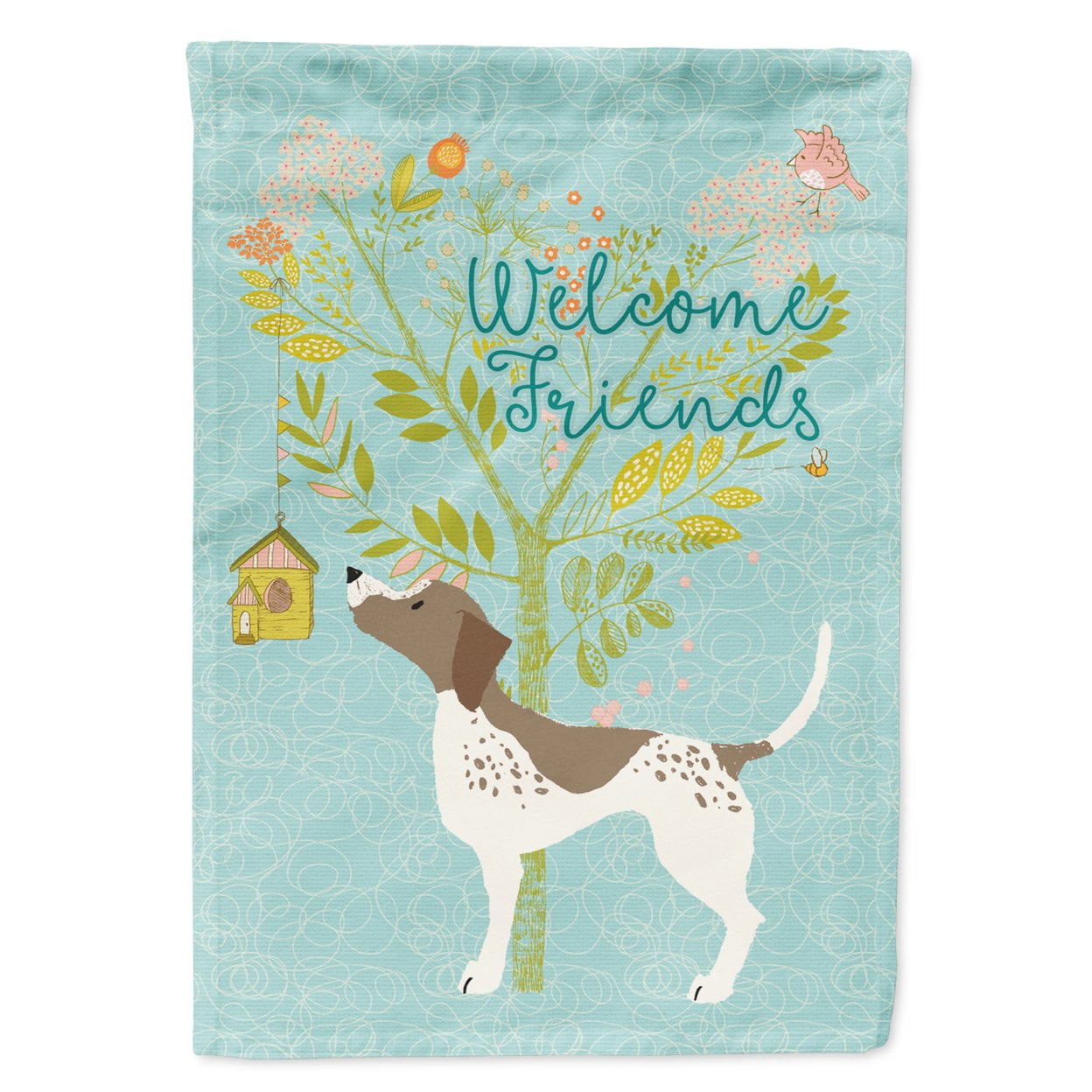 Welcome Friends Gun Dog Flag - Garden Size