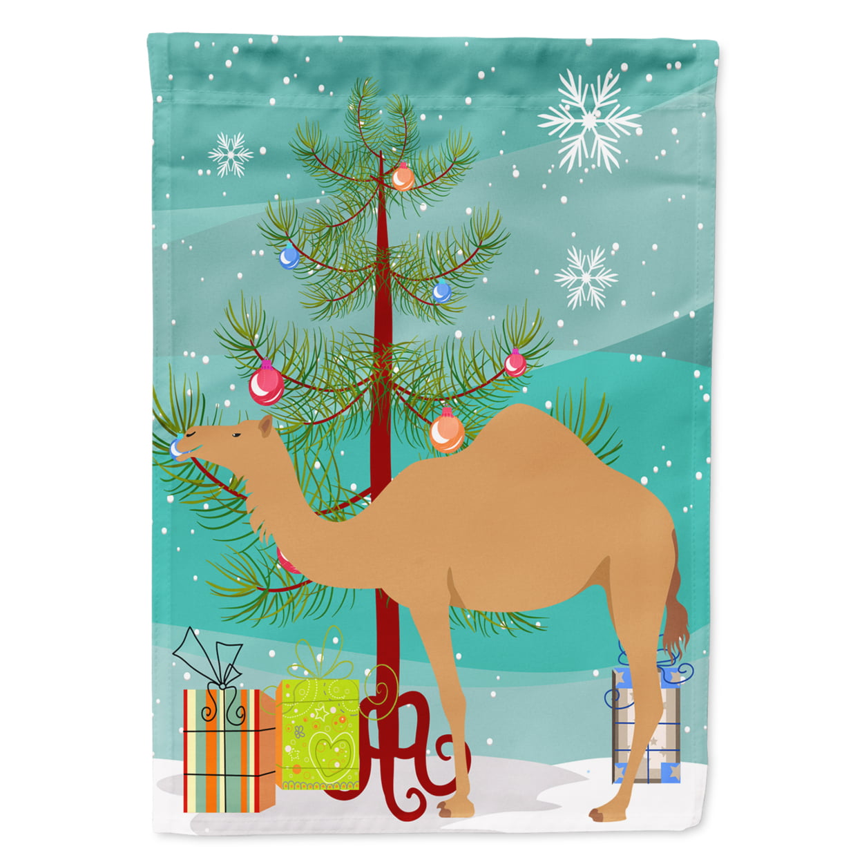 Arabian Camel Dromedary Christmas Flag - Garden Size