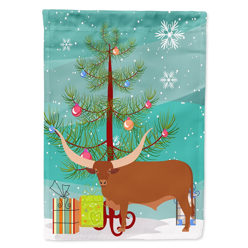 Ankole-Watusu Cow Christmas Flag - Garden Size