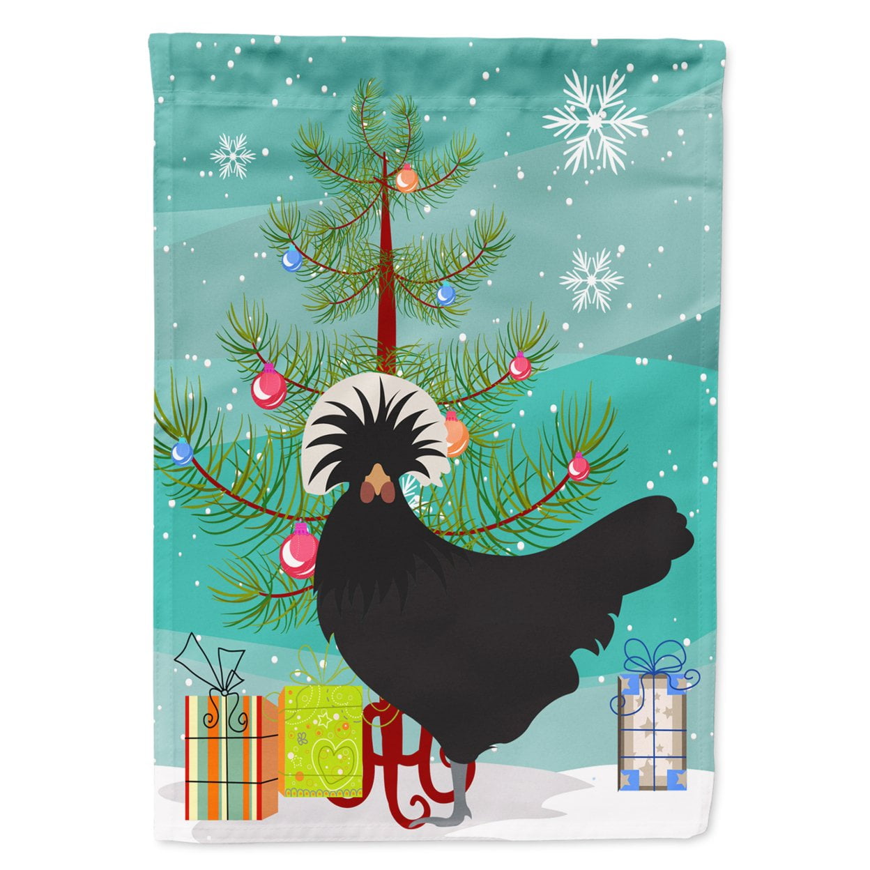 Polish Poland Chicken Christmas Flag - Garden Size