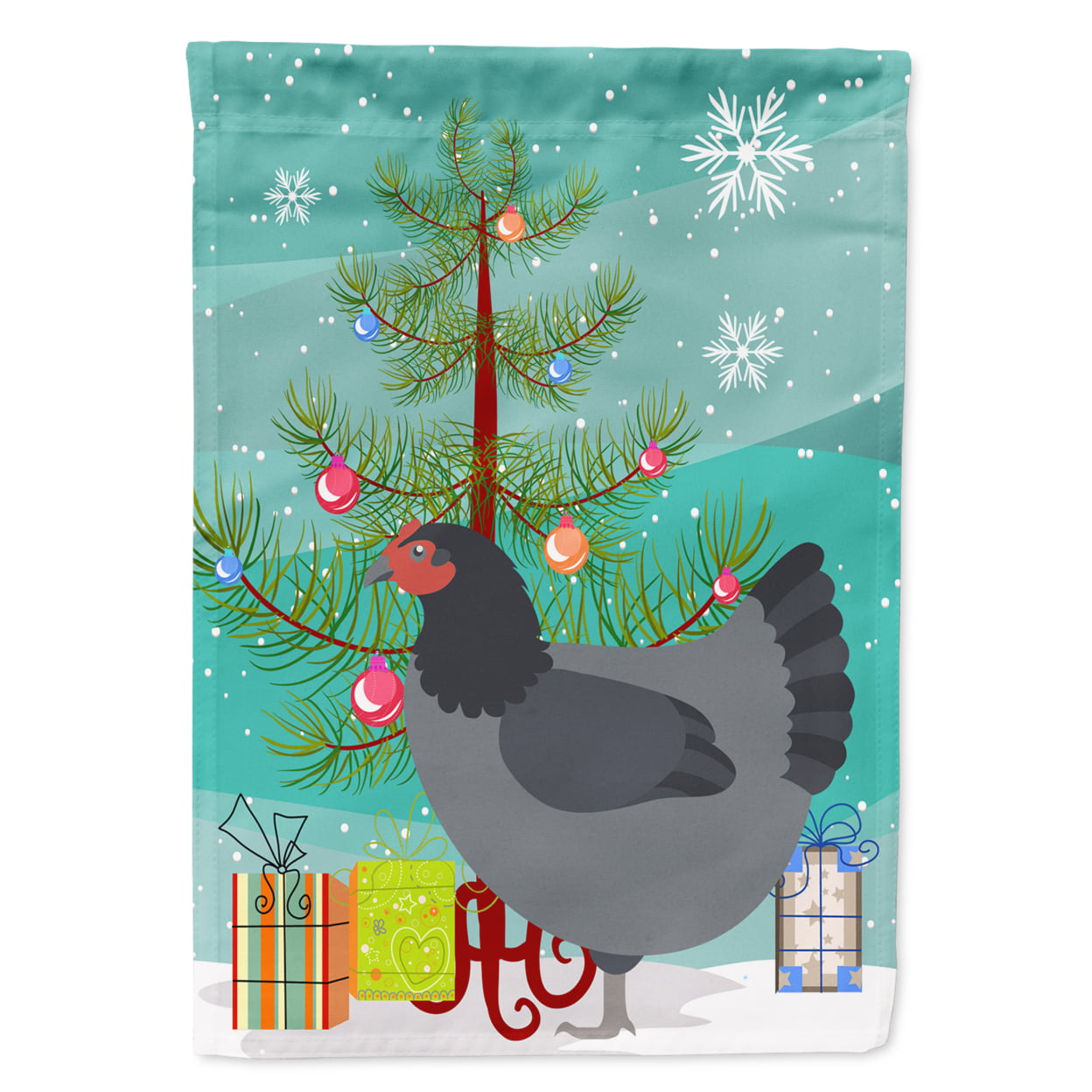 Jersey Giant Chicken Christmas Flag - Garden Size