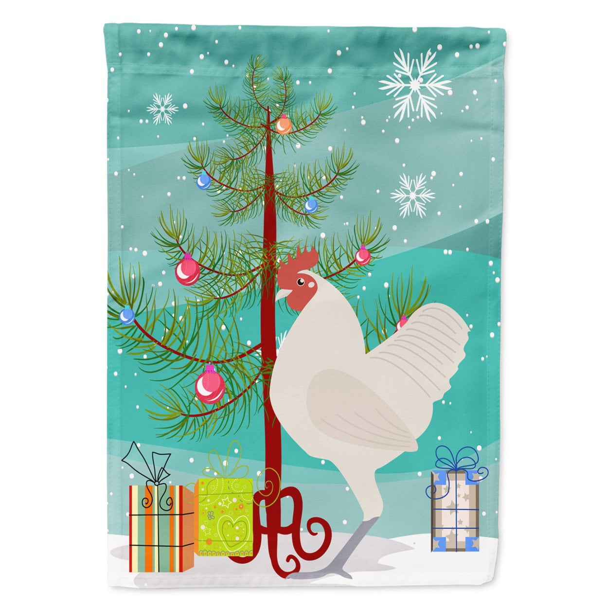 German Langshan Chicken Christmas Flag - Garden Size