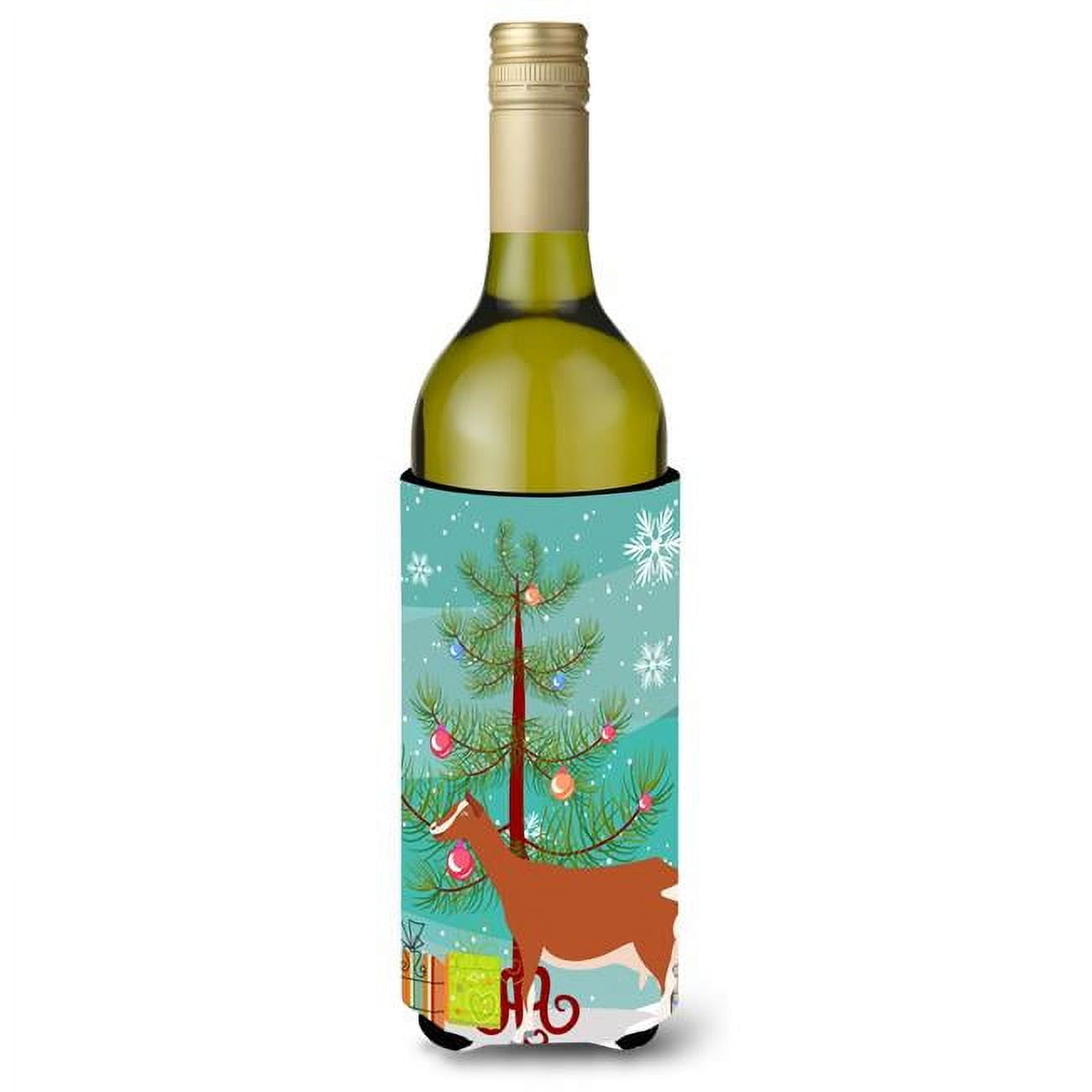 Picture of Carolines Treasures BB9248LITERK Toggenburger Goat Christmas Wine Bottle Beverge Insulator Hugger