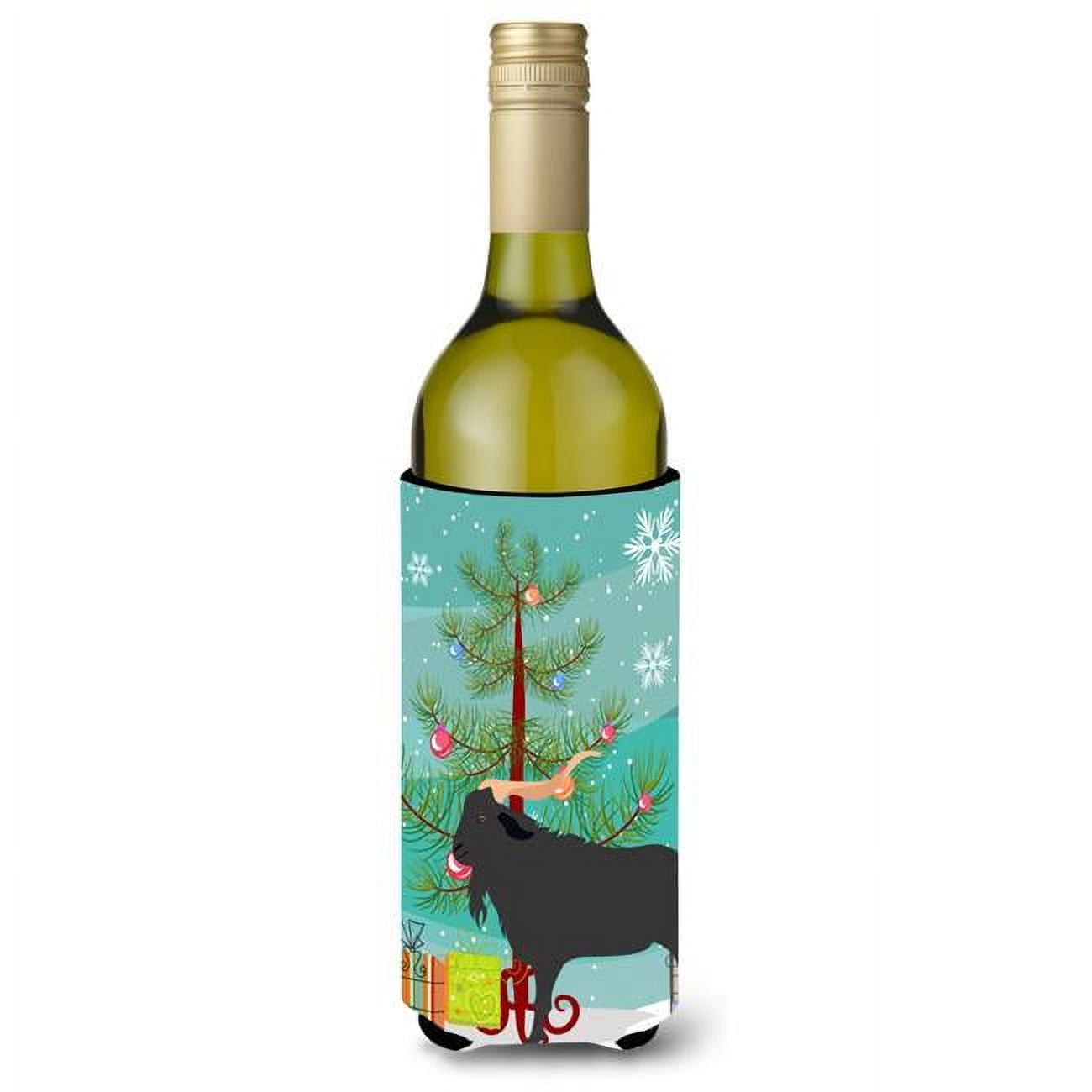 Picture of Carolines Treasures BB9249LITERK Verata Goat Christmas Wine Bottle Beverge Insulator Hugger
