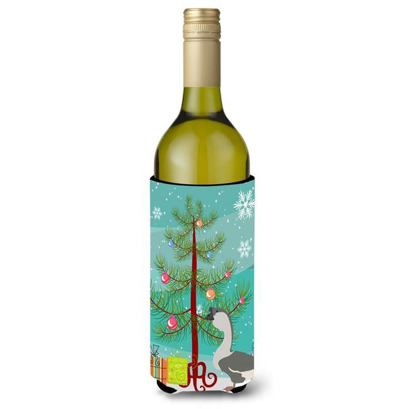 Picture of Carolines Treasures BB9266LITERK African Goose Christmas Wine Bottle Beverge Insulator Hugger