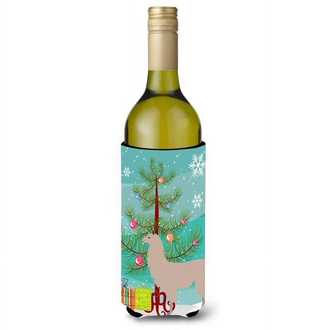Picture of Carolines Treasures BB9283LITERK Llama Christmas Wine Bottle Beverge Insulator Hugger