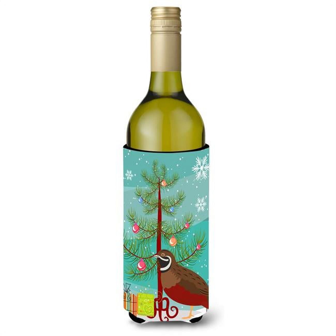Picture of Carolines Treasures BB9323LITERK Chinese Painted or King Quail Christmas Wine Bottle Beverge Insulator Hugger