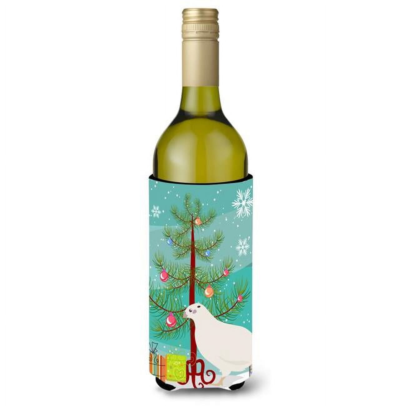 Picture of Carolines Treasures BB9324LITERK Texas Quail Christmas Wine Bottle Beverge Insulator Hugger