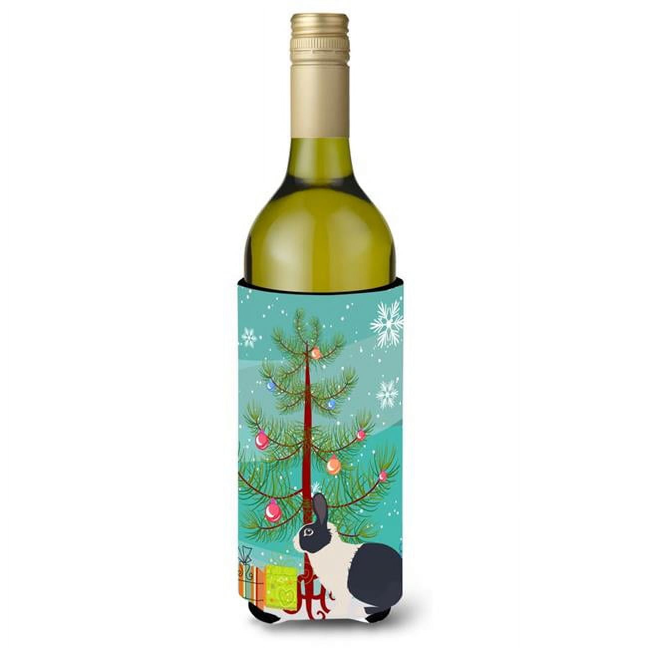 Picture of Carolines Treasures BB9325LITERK Dutch Rabbit Christmas Wine Bottle Beverge Insulator Hugger