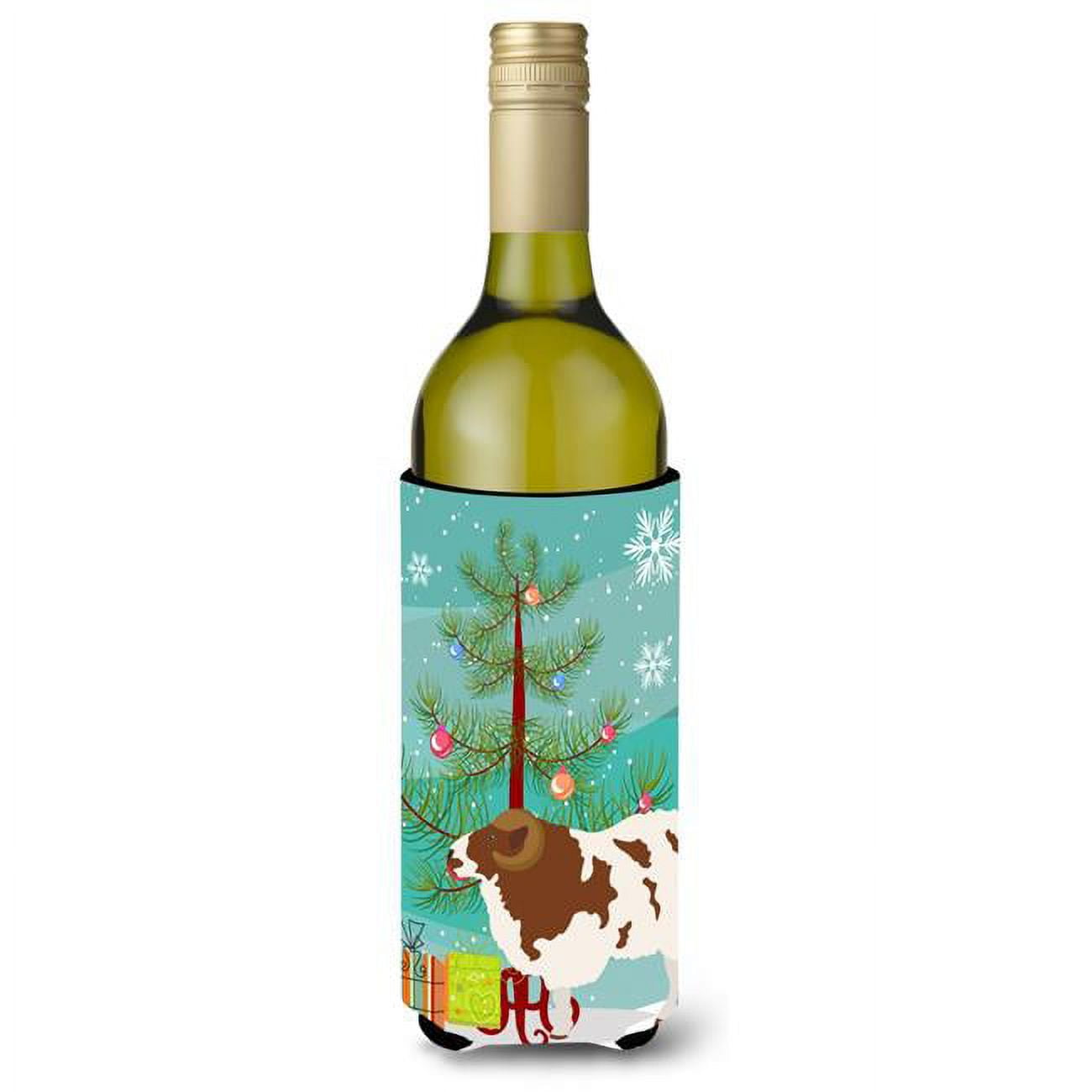 Picture of Carolines Treasures BB9342LITERK Jacob Sheep Christmas Wine Bottle Beverge Insulator Hugger
