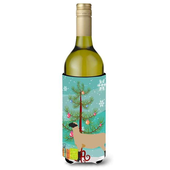Picture of Carolines Treasures BB9343LITERK Hampshire Down Sheep Christmas Wine Bottle Beverge Insulator Hugger