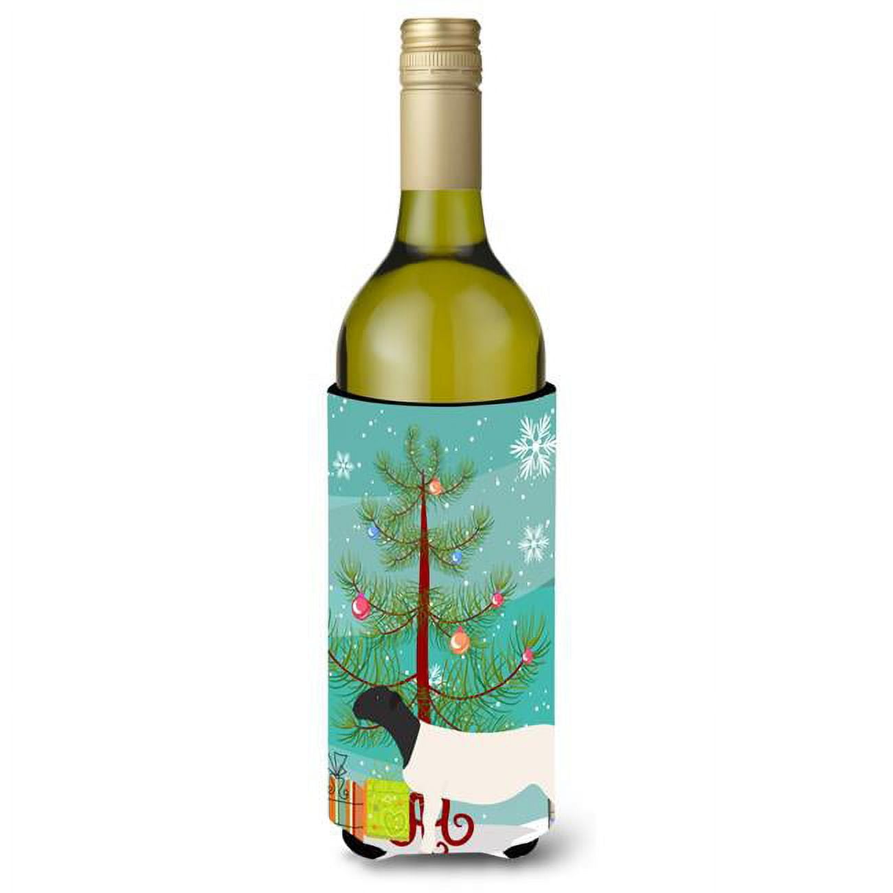 Picture of Carolines Treasures BB9345LITERK Dorper Sheep Christmas Wine Bottle Beverge Insulator Hugger