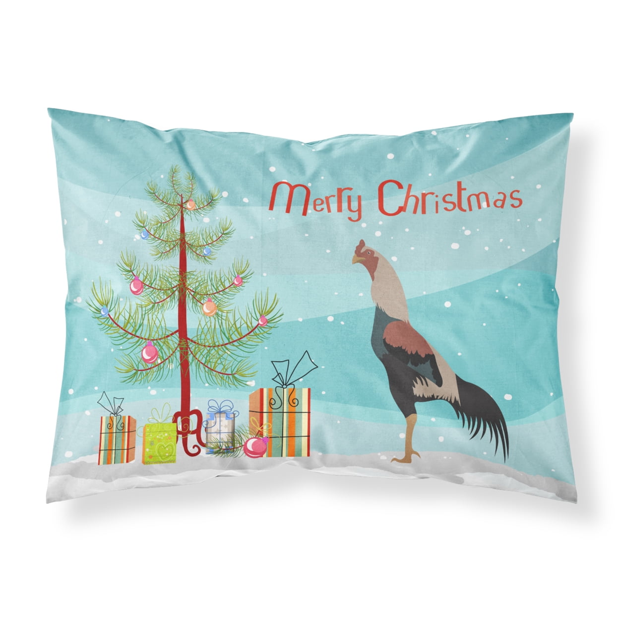 Kulang Chicken Christmas Fabric Standard Pillowcase