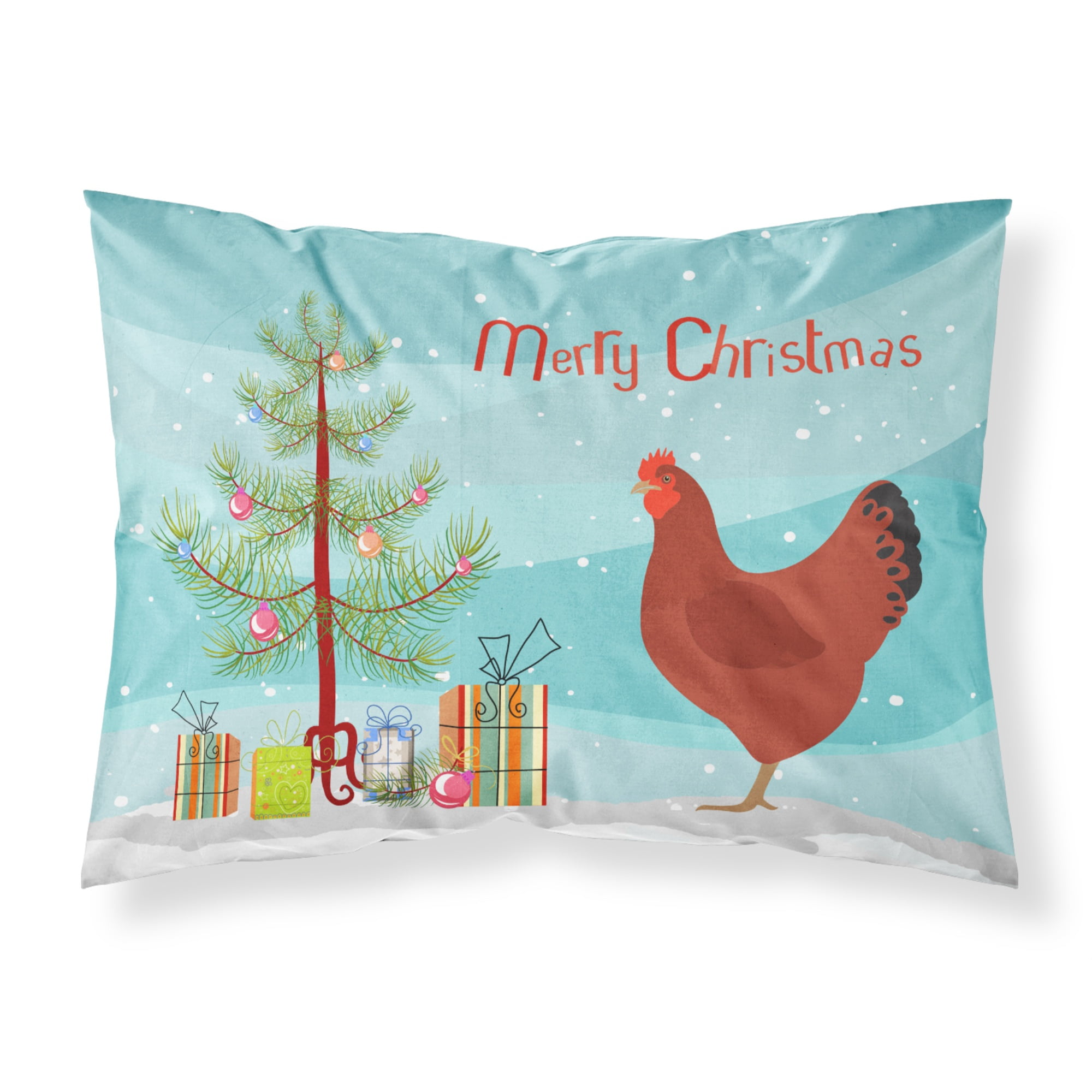 BB9210PILLOWCASE New Hampshire Red Chicken Christmas Fabric Standard Pillowcase