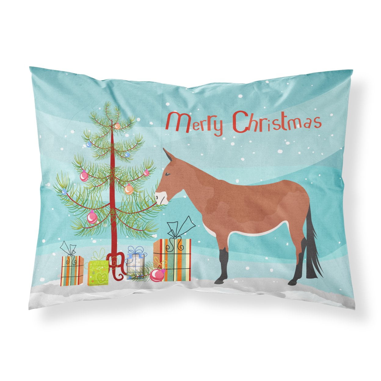 BB9212PILLOWCASE Mule Christmas Fabric Standard Pillowcase