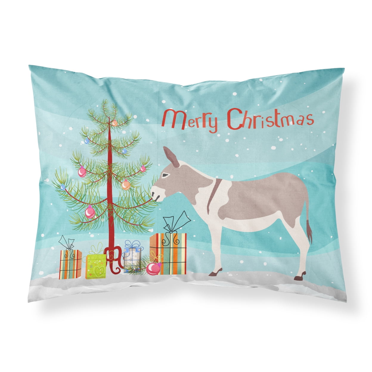 Australian Teamster Donkey Christmas Fabric Standard Pillowcase