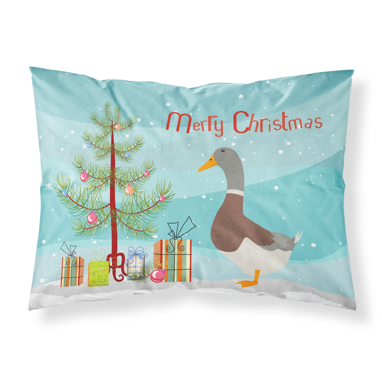 Saxony Sachsenente Duck Christmas Fabric Standard Pillowcase