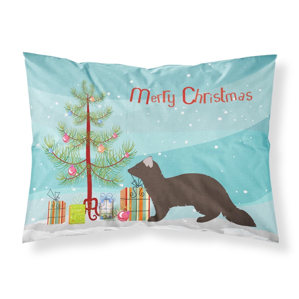 Sable Marten Christmas Fabric Standard Pillowcase
