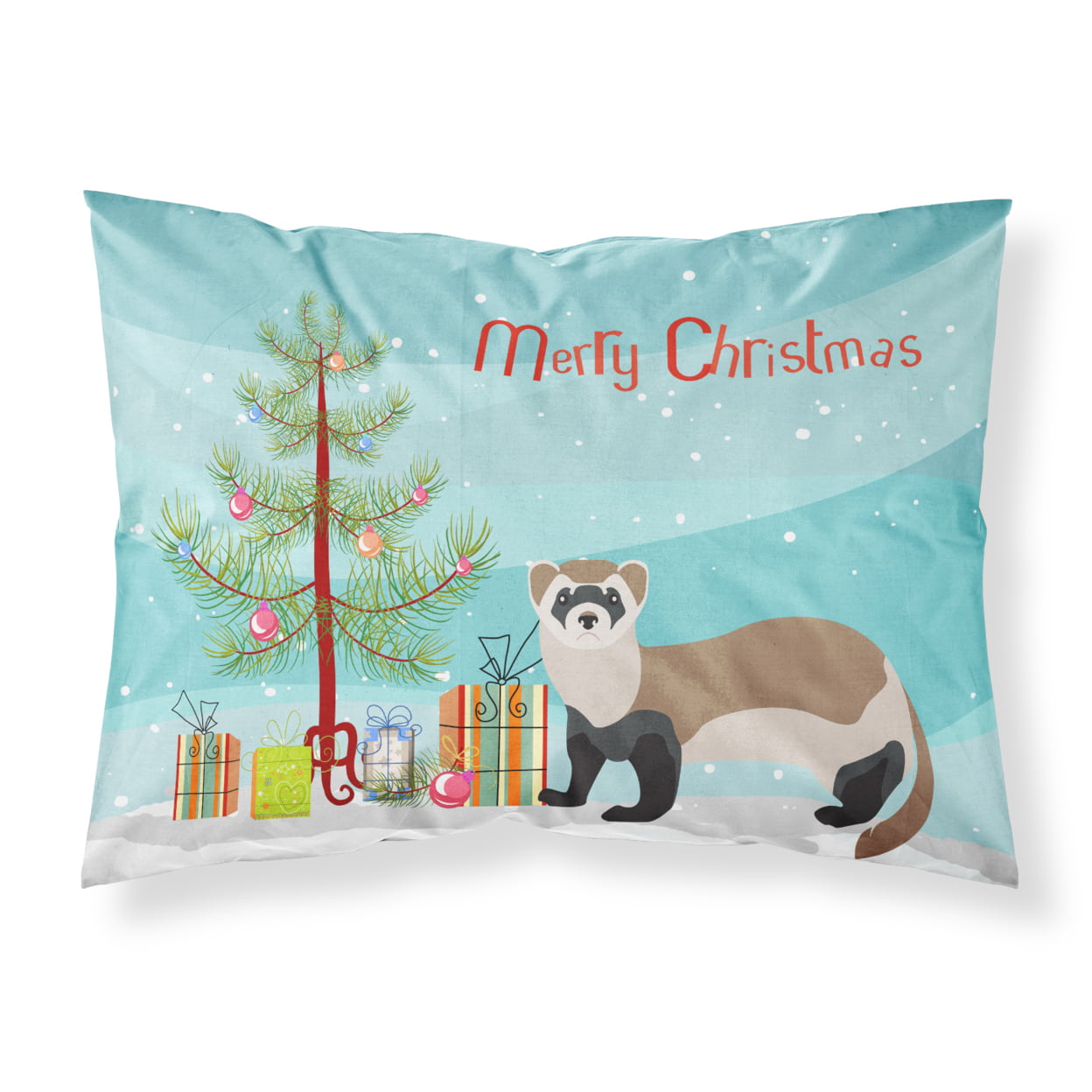 Ferret Christmas Fabric Standard Pillowcase