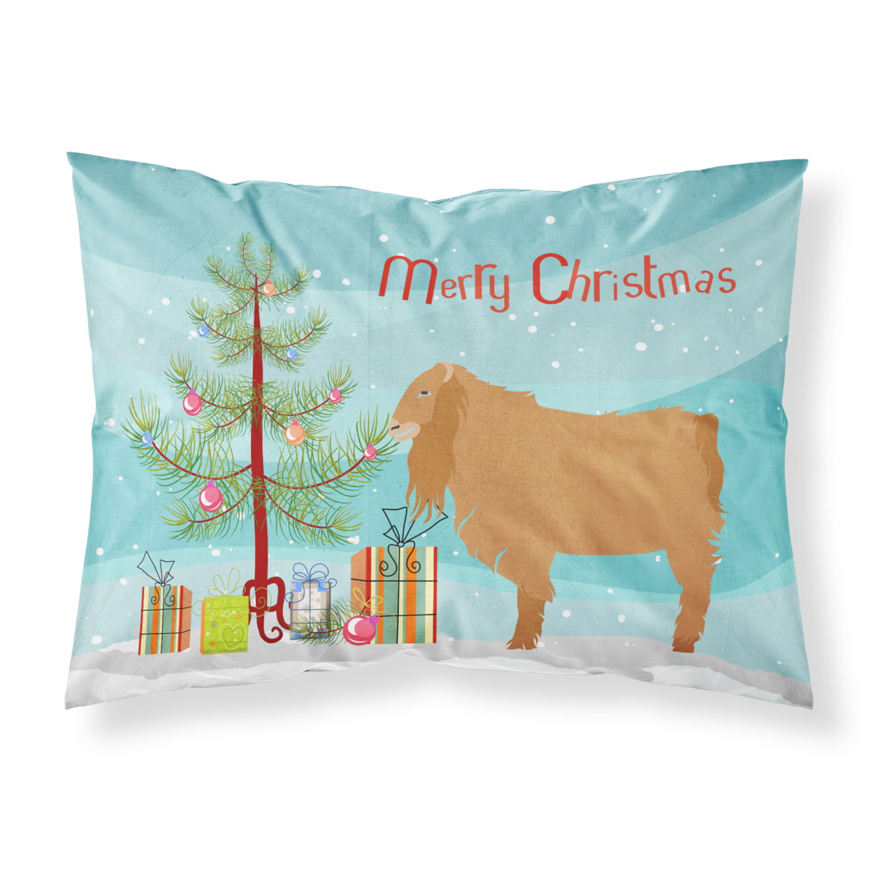 American Lamancha Goat Christmas Fabric Standard Pillowcase