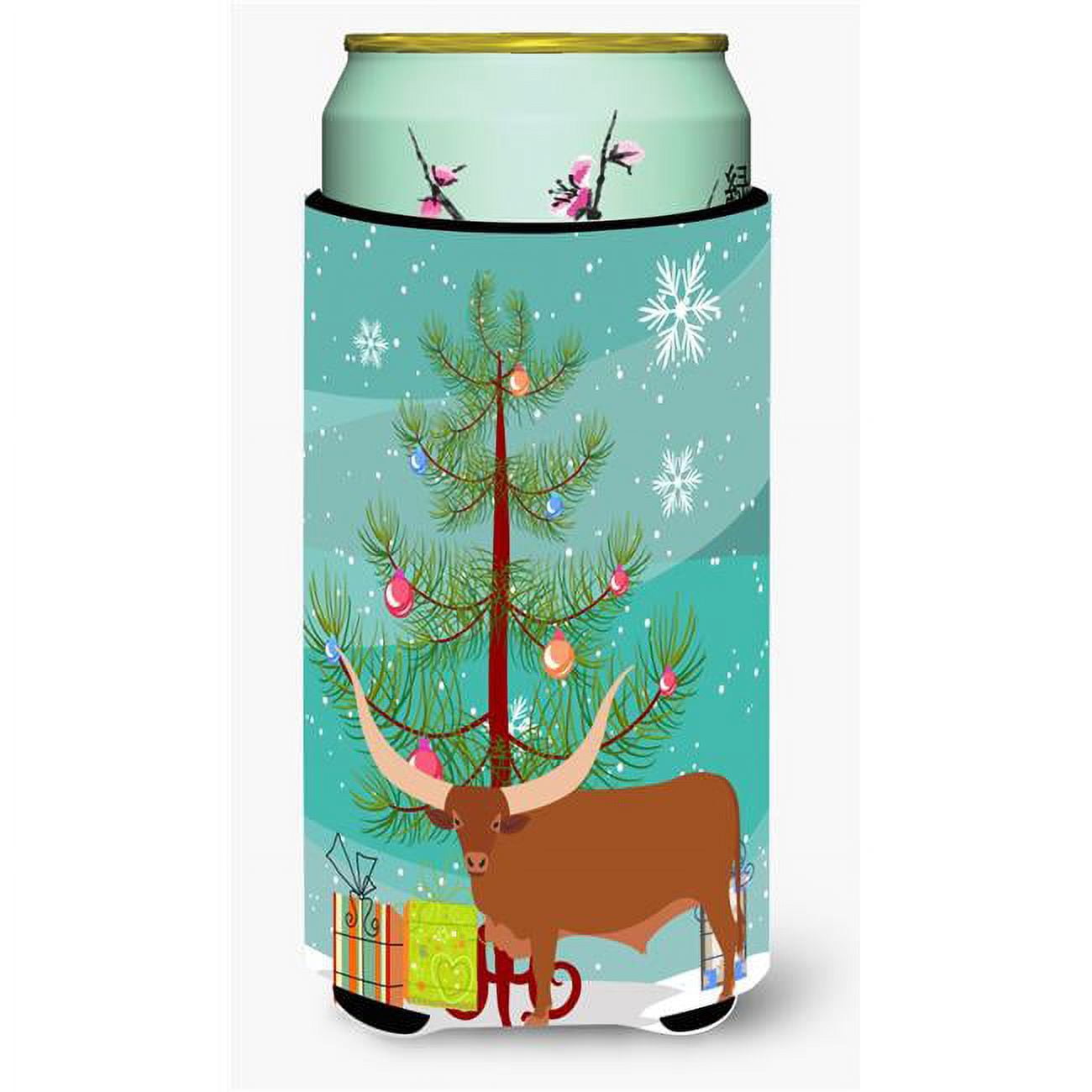Ankole-Watusu Cow Christmas Tall Boy Beverage Insulator Hugger