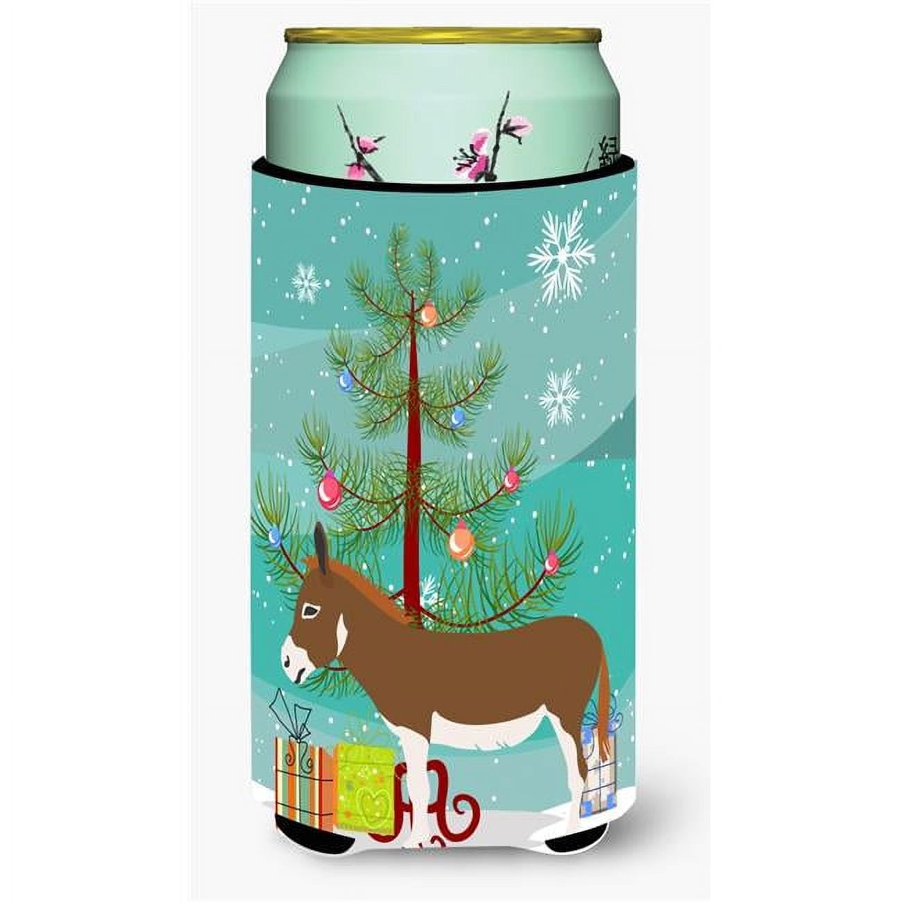 Miniature Mediterranian Donkey Christmas Tall Boy Beverage Insulator Hugger
