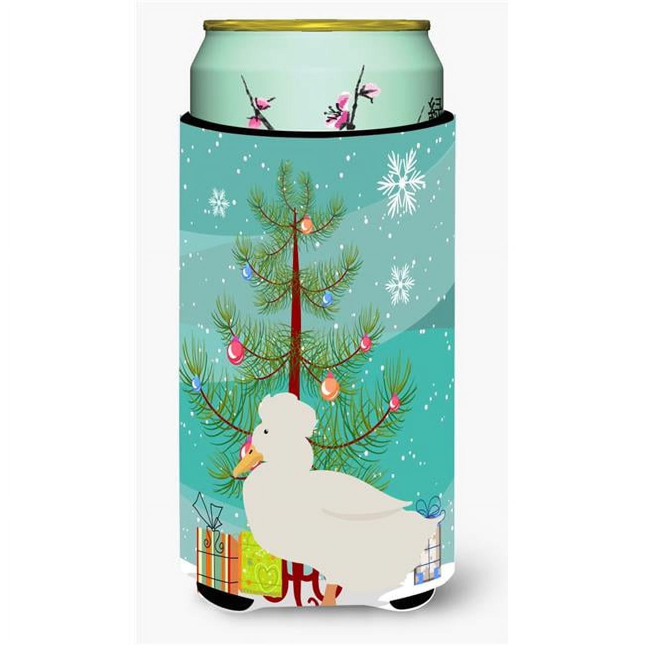 Crested Duck Christmas Tall Boys Beverage Insulator Hugger