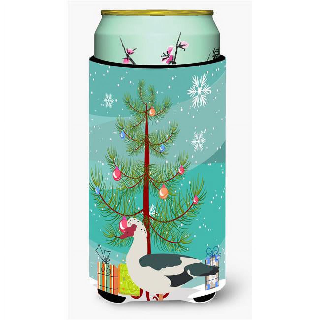 Muscovy Duck Christmas Tall Boys Beverage Insulator Hugger