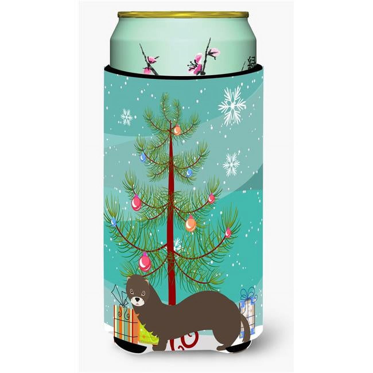 Russian or European Mink Christmas Tall Boys Beverage Insulator Hugger