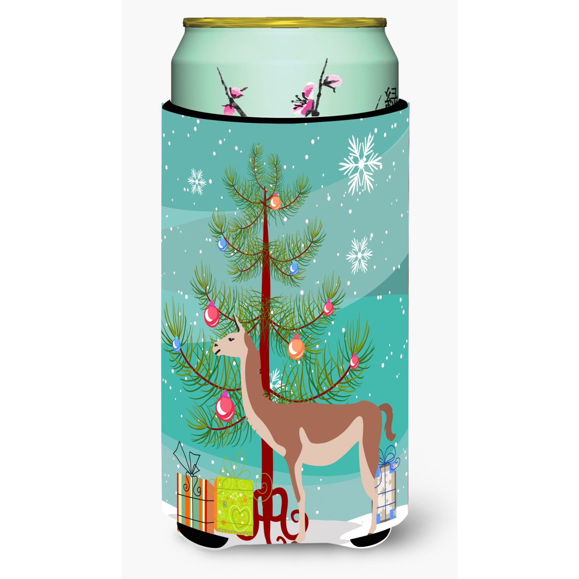 Guanaco Christmas Tall Boys Beverage Insulator Hugger
