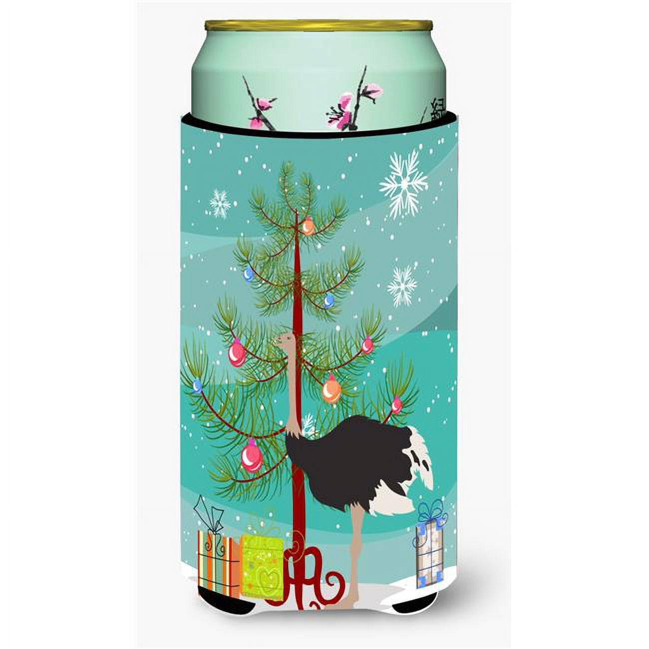 Common Ostrich Christmas Tall Boys Beverage Insulator Hugger