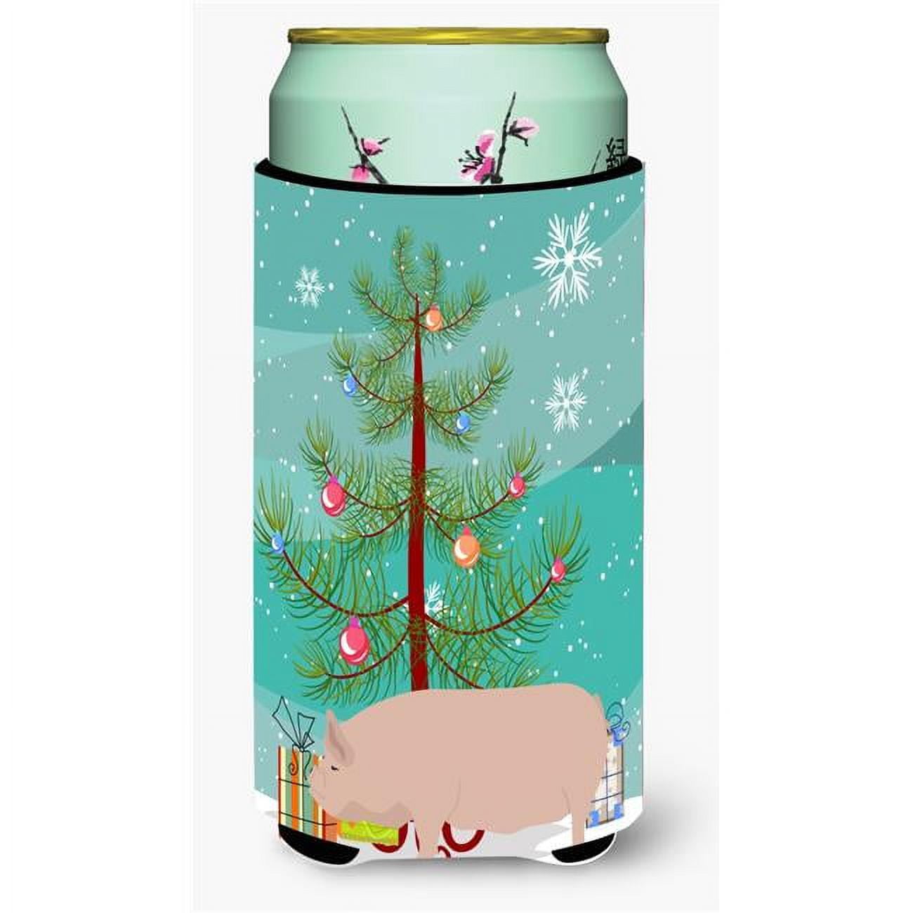 Welsh Pig Christmas Tall Boys Beverage Insulator Hugger