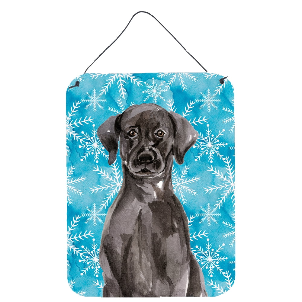 Black & Labrador Winter Wall or Door Hanging Prints