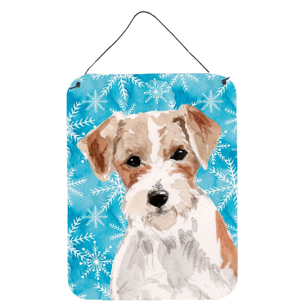 Picture of Carolines Treasures BB9438DS1216 Wire Hair Jack Russell Winter Wall or Door Hanging Prints