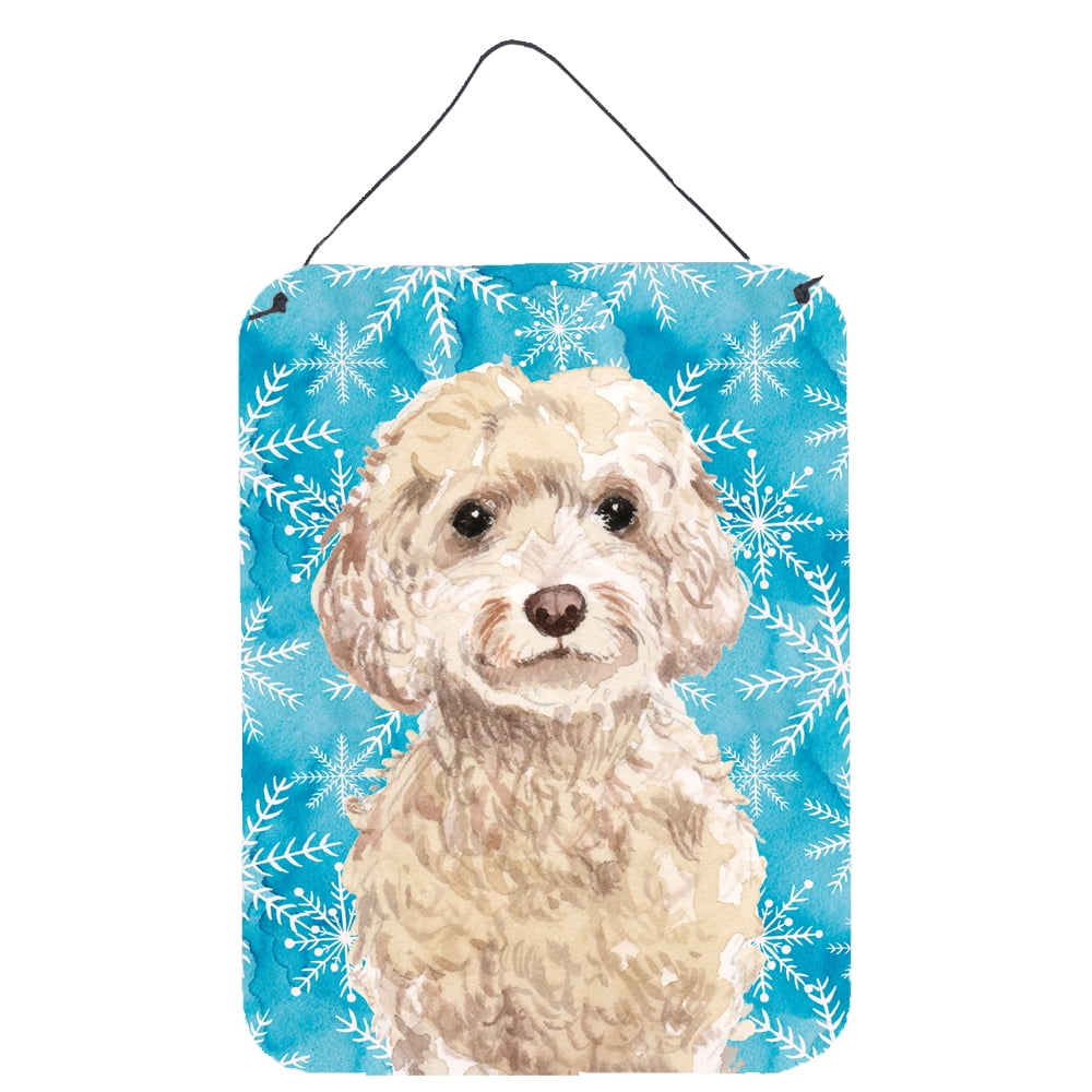 Picture of Carolines Treasures BB9445DS1216 Champagne Cockapoo Winter Wall or Door Hanging Prints
