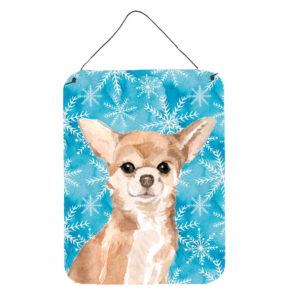 Picture of Carolines Treasures BB9446DS1216 Chihuahua Winter Wall or Door Hanging Prints