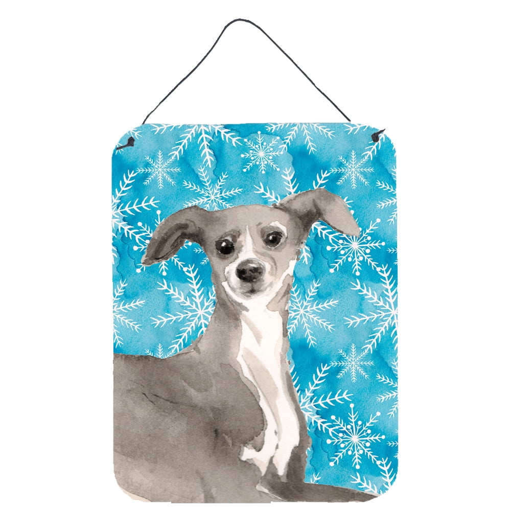 Picture of Carolines Treasures BB9457DS1216 Italian Greyhound Winter Wall or Door Hanging Prints