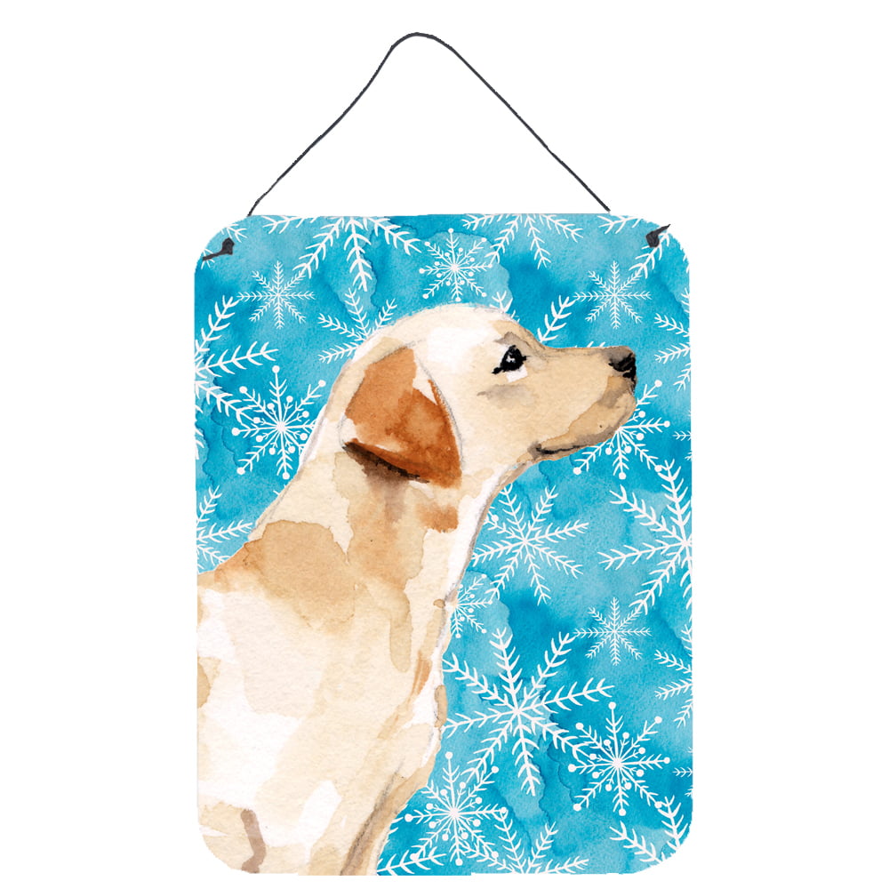 Picture of Carolines Treasures BB9458DS1216 Yellow Labrador No.2 Winter Wall or Door Hanging Prints