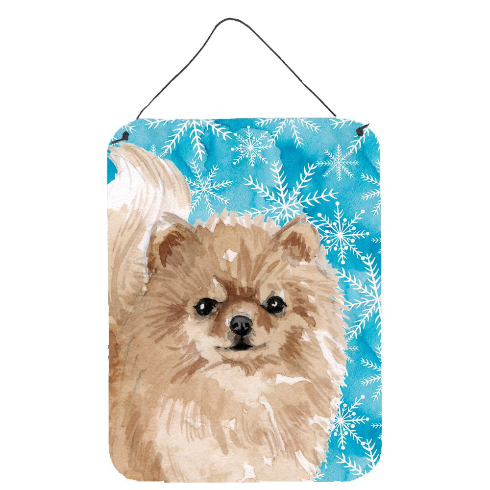 Picture of Carolines Treasures BB9460DS1216 Pomeranian Winter Wall or Door Hanging Prints