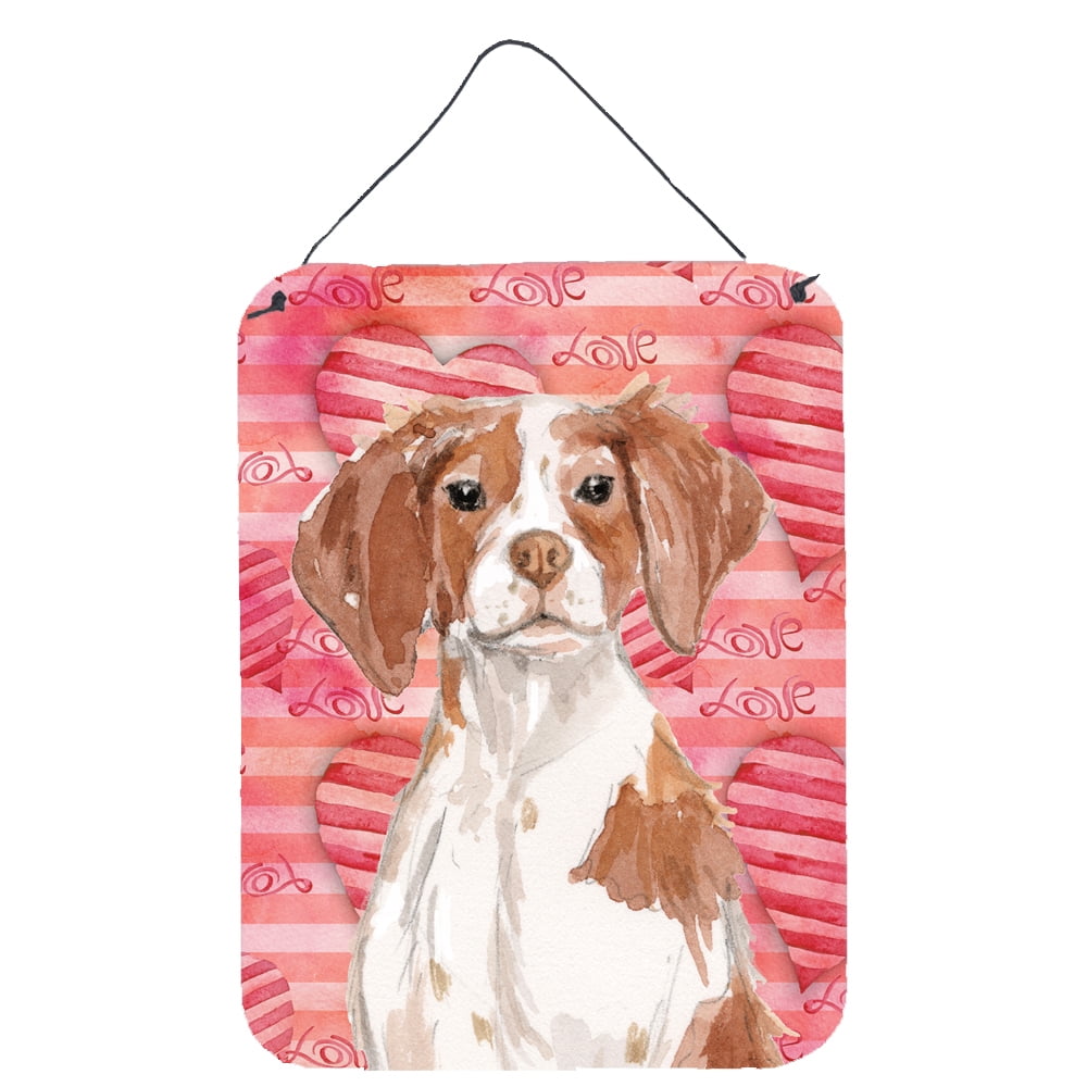 Picture of Carolines Treasures BB9469DS1216 Brittany Spaniel Love Wall or Door Hanging Prints