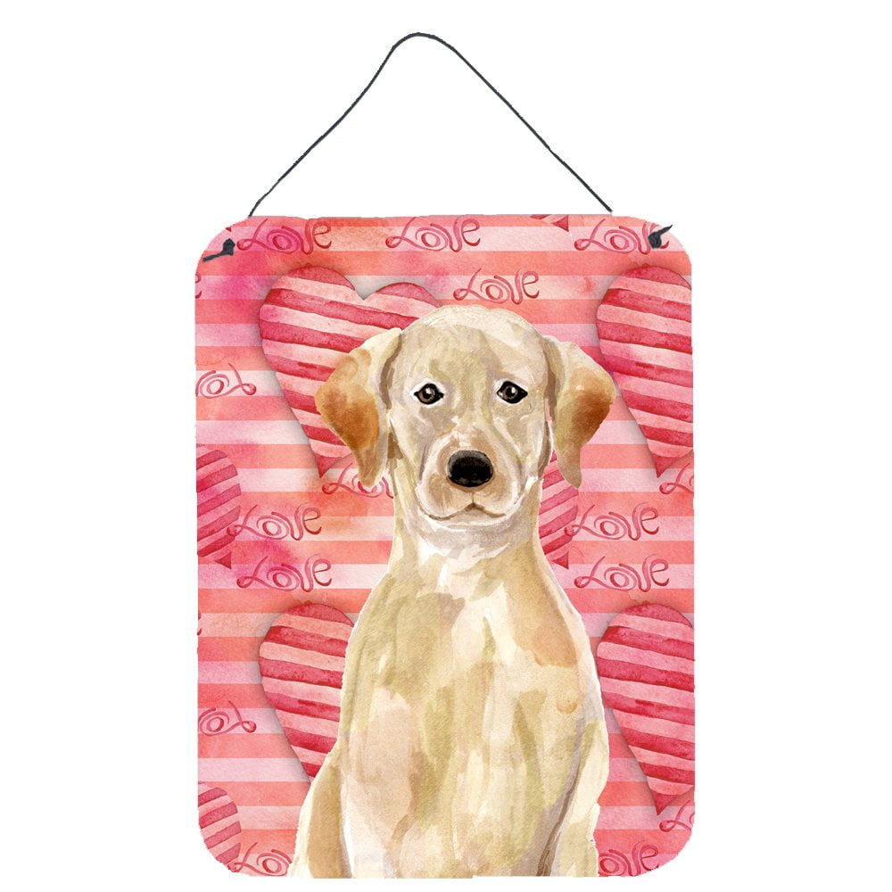 Yellow Labrador Love Wall or Door Hanging Prints - Yellow