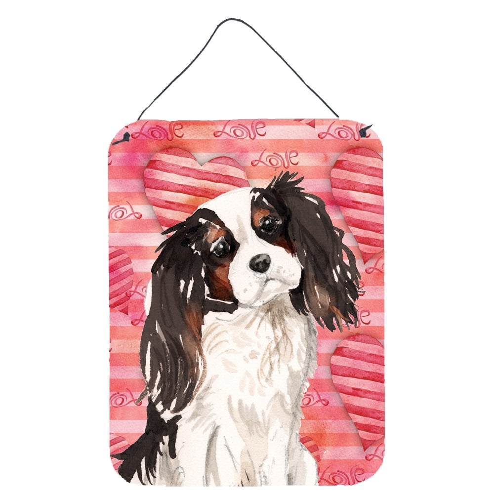 Picture of Carolines Treasures BB9472DS1216 Tricolor Cavalier Spaniel Love Wall or Door Hanging Prints