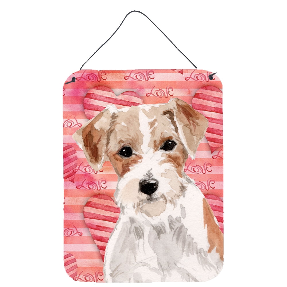 Picture of Carolines Treasures BB9473DS1216 Wire Hair Jack Russell Love Wall or Door Hanging Prints
