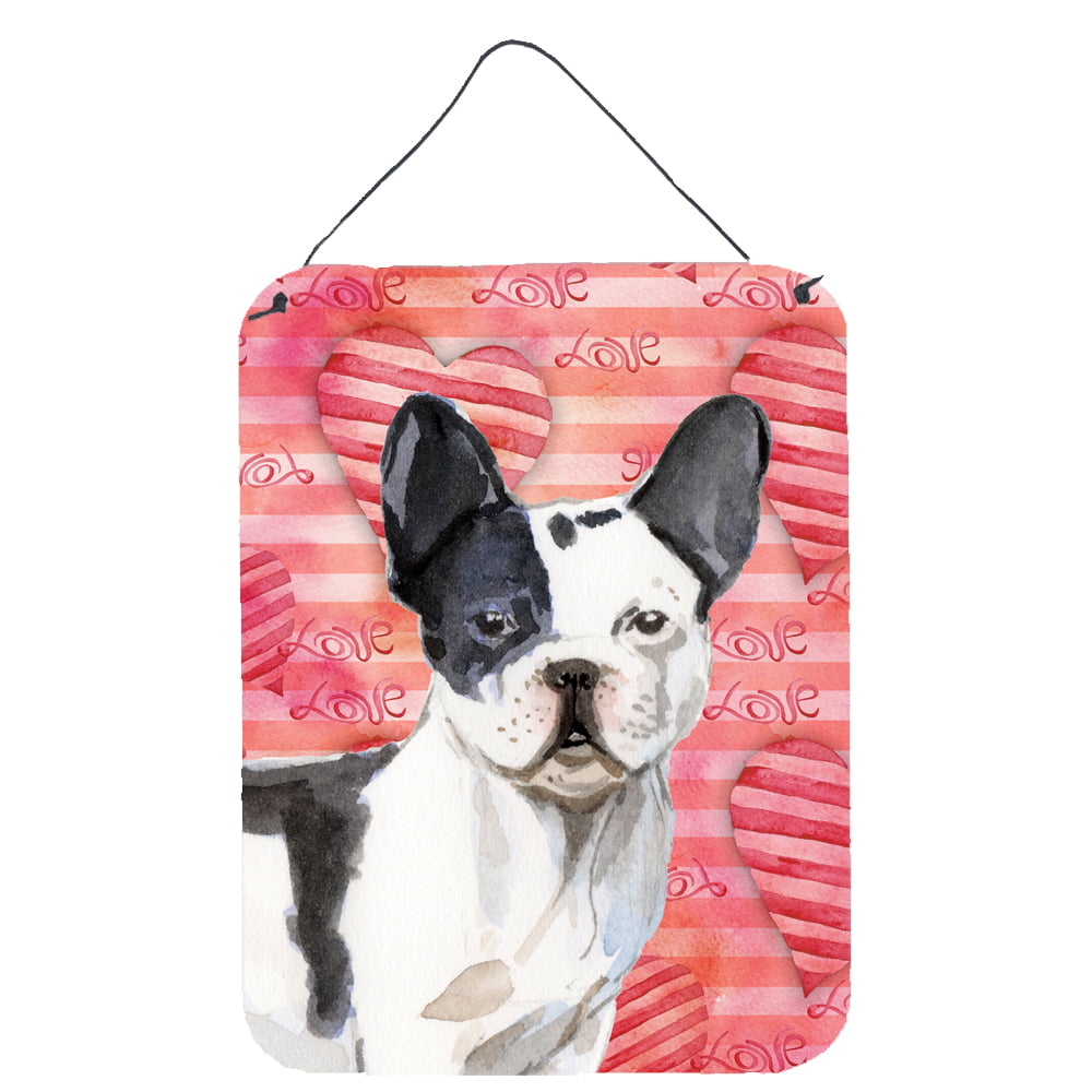 Picture of Carolines Treasures BB9477DS1216 Black & White French Bulldog Love Wall or Door Hanging Prints